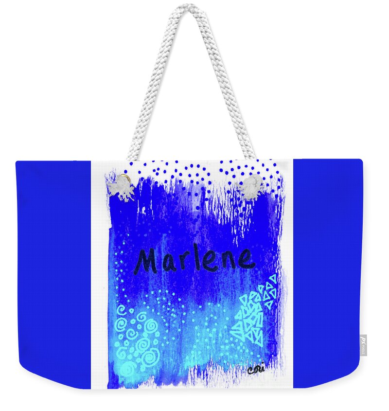 Marlene Weekender Tote Bag featuring the painting Marlene 2 by Corinne Carroll