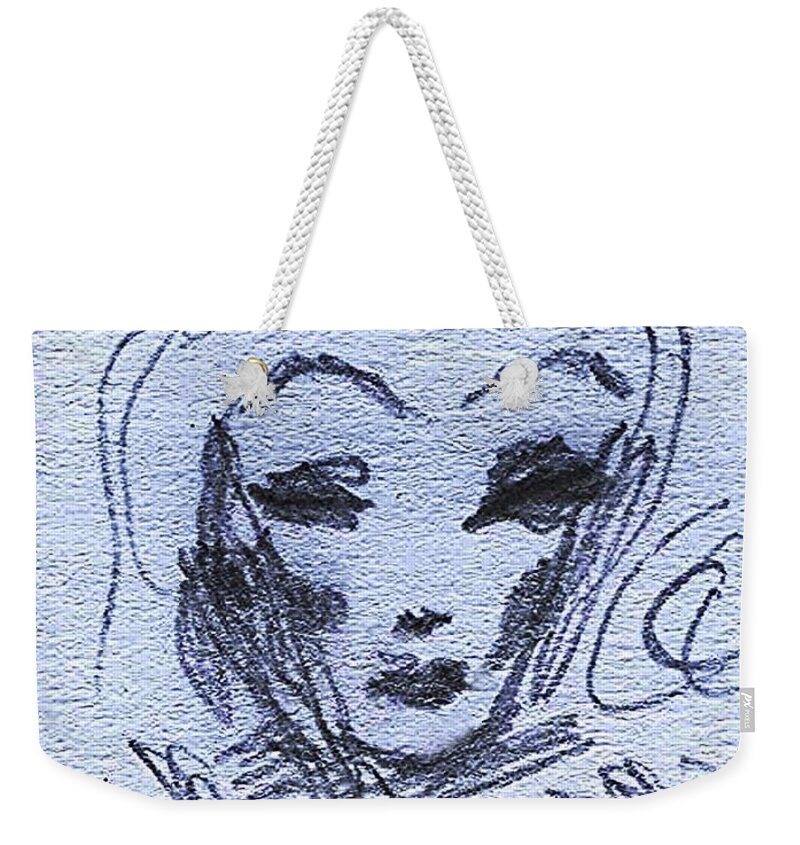 Marlene Weekender Tote Bag featuring the mixed media Marlene by Hartmut Jager
