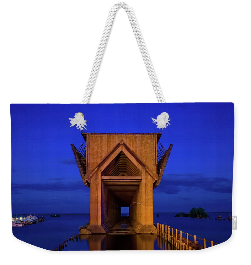 Dock Weekender Tote Bag featuring the photograph Marquette Ore Dock by Steve L'Italien