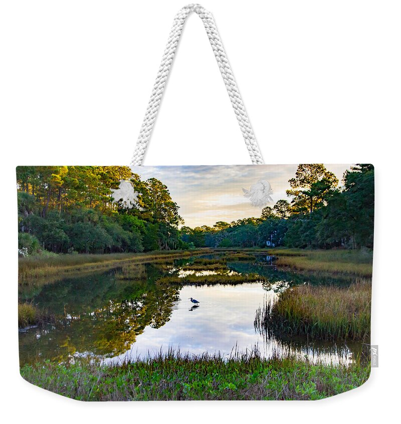 Seabrook Island Weekender Tote Bag featuring the photograph Marsh in the Morning by Patricia Schaefer
