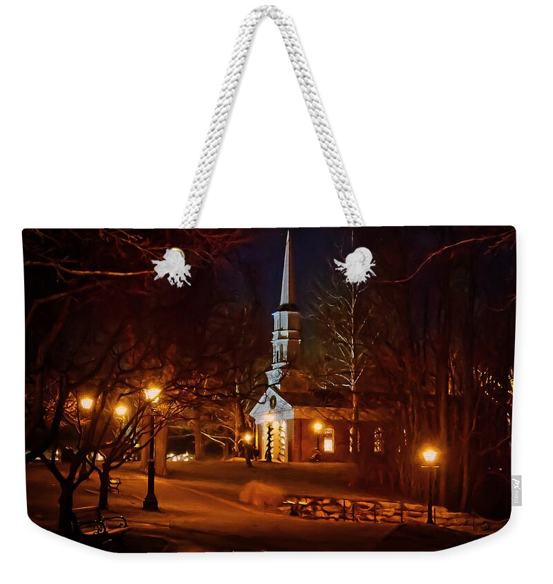 Dearborn Weekender Tote Bag featuring the photograph Martha Mary Chapel by Susan Rissi Tregoning