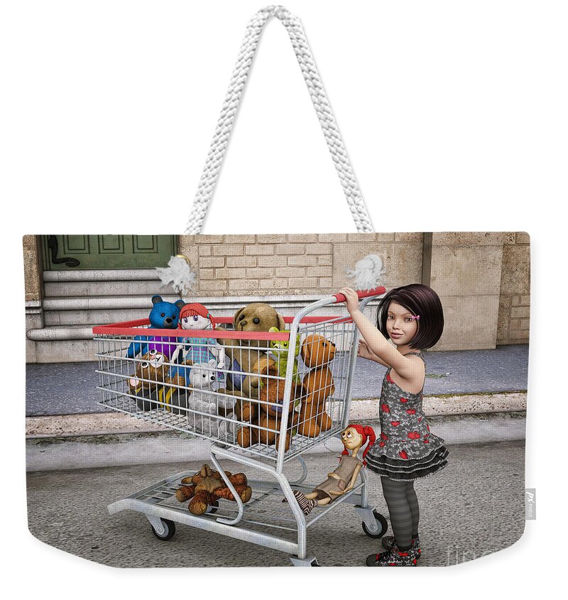 3d Weekender Tote Bag featuring the digital art Mary's Purchase by Jutta Maria Pusl