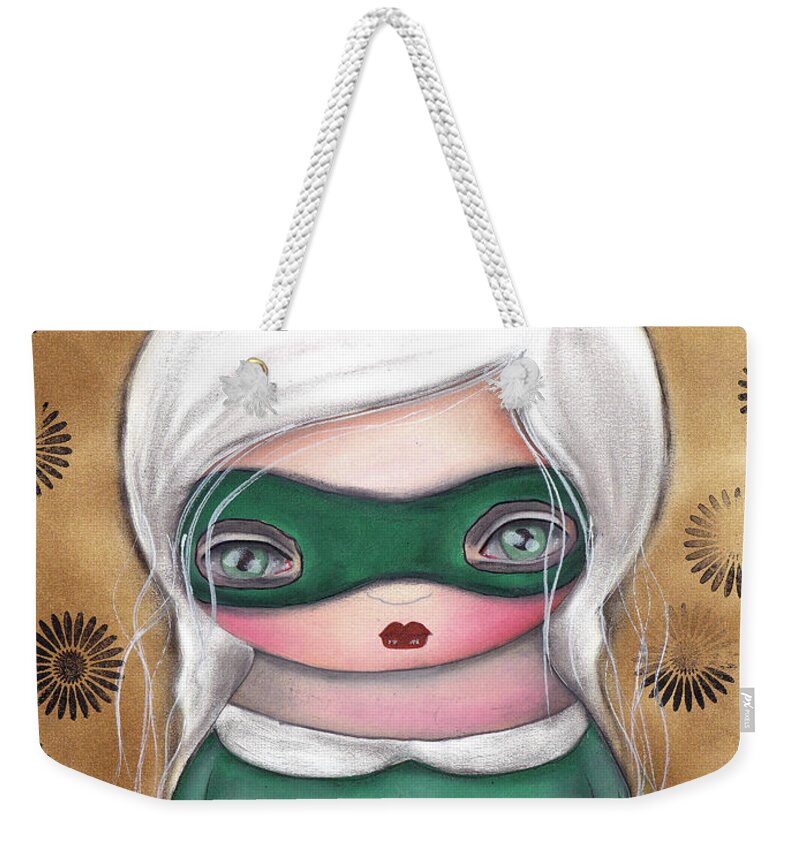 Halloween Weekender Tote Bag featuring the painting Mascara by Abril Andrade