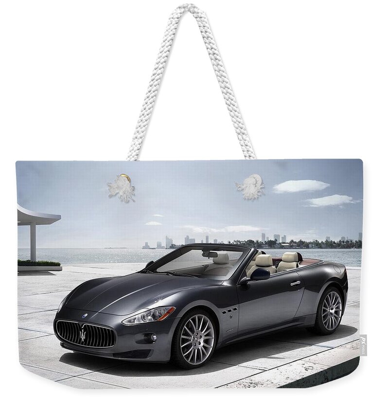 Maserati Granturismo Weekender Tote Bag featuring the digital art Maserati GranTurismo by Maye Loeser