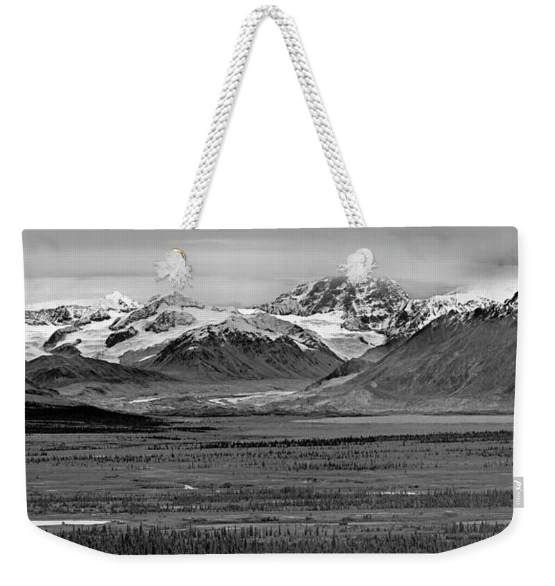 Glacier Weekender Tote Bag featuring the photograph Matanuska-Sustina Pano by Peter J Sucy