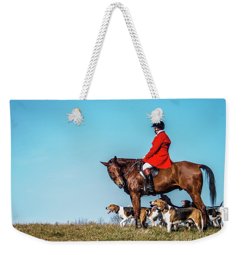 Foxhound Weekender Tote Bag featuring the photograph Matlock and friends by Pamela Taylor