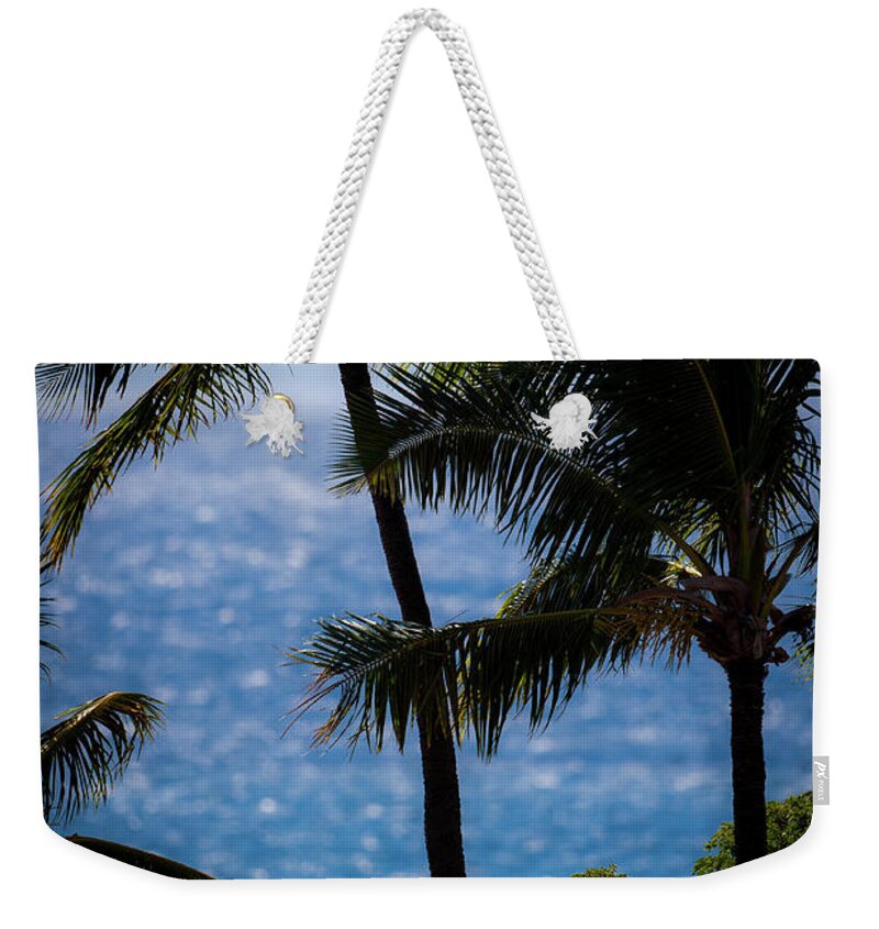 Nature Weekender Tote Bag featuring the photograph Maui Palms by Jeff Phillippi