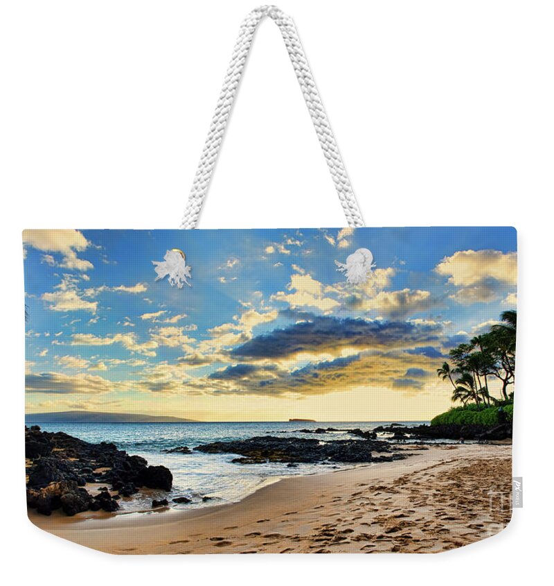 Maui Weekender Tote Bag featuring the photograph Maui Sunset Panorama by Eddie Yerkish