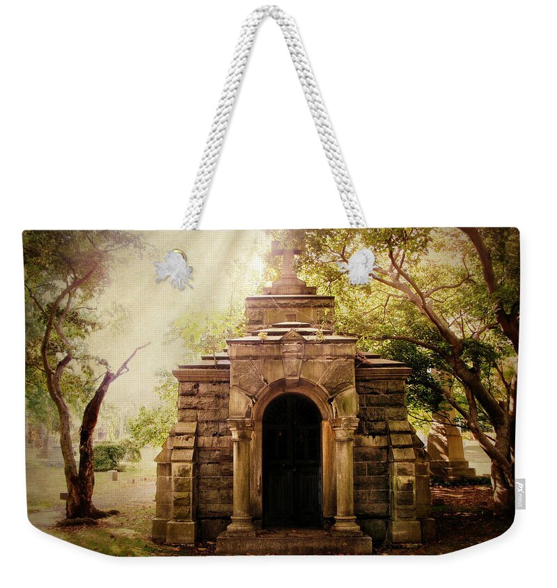 Woodlawn Cemetery Weekender Tote Bag featuring the photograph Mausoleum by Jessica Jenney