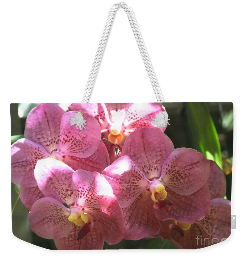 Orchid Weekender Tote Bag featuring the photograph Mauve Orchids by Carol Groenen