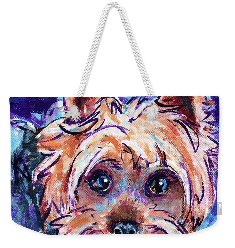  Weekender Tote Bag featuring the painting Max by Judy Rogan