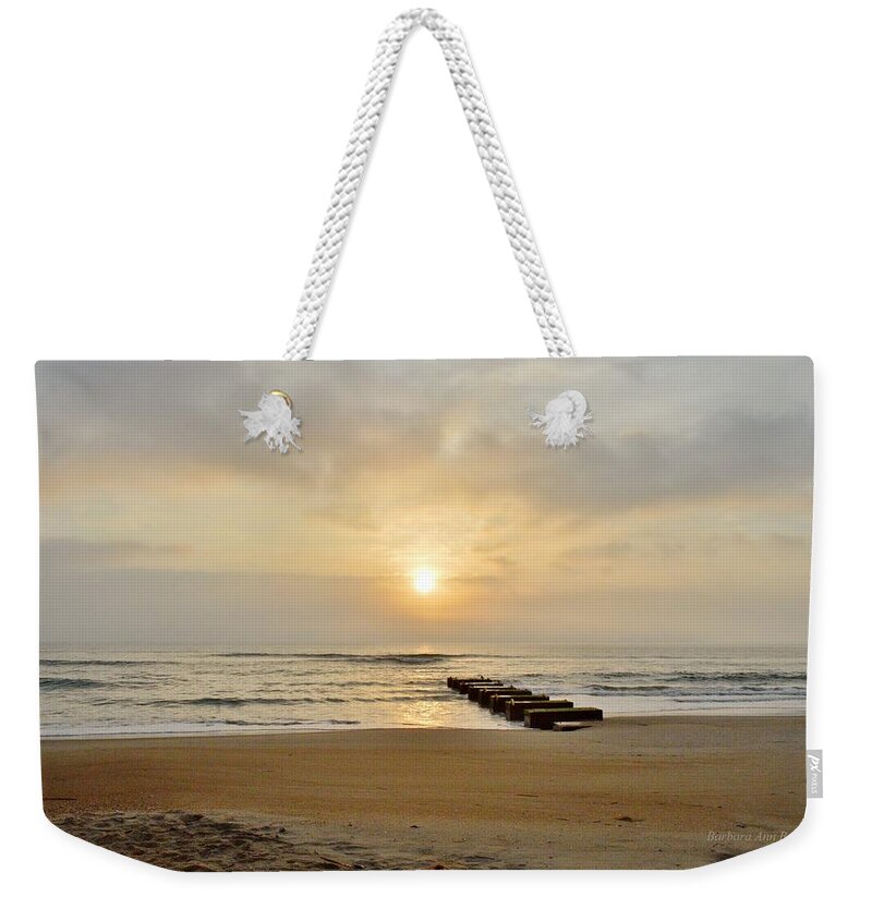 Obx Sunrise Weekender Tote Bag featuring the photograph May 13 OBX Sunrise by Barbara Ann Bell