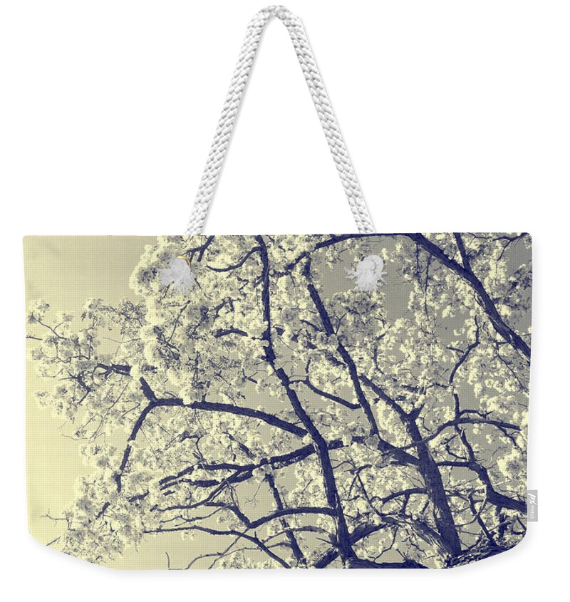 Blossom Weekender Tote Bag featuring the photograph May the flowers fill your heart with beauty by Linda Lees