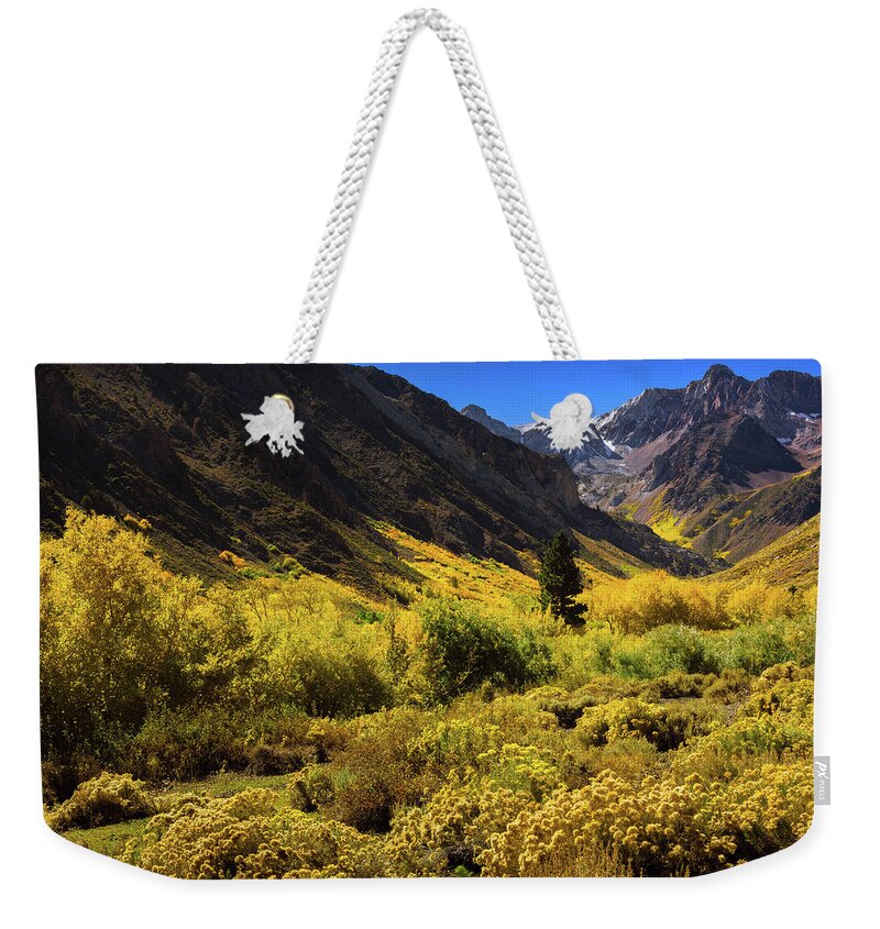Af Zoom 24-70mm F/2.8g Weekender Tote Bag featuring the photograph McGee Creek Alive with Color by John Hight