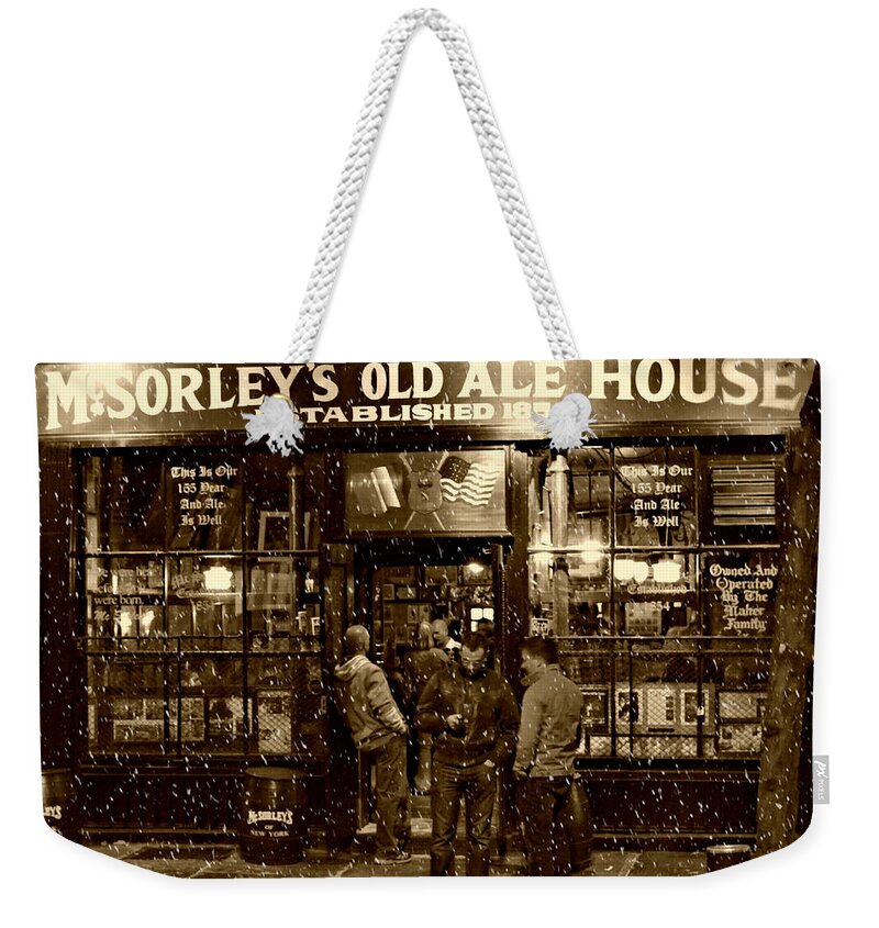 Mcsorley's Old Ale House Weekender Tote Bag featuring the photograph McSorley's Old Ale House by Randy Aveille