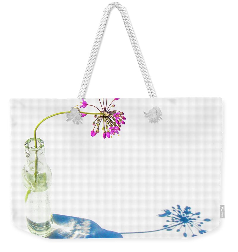 White Weekender Tote Bag featuring the photograph Me and My Shadow by Holly Ross