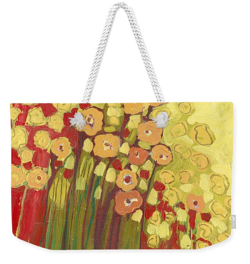 Floral Weekender Tote Bag featuring the painting Meadow in Bloom by Jennifer Lommers