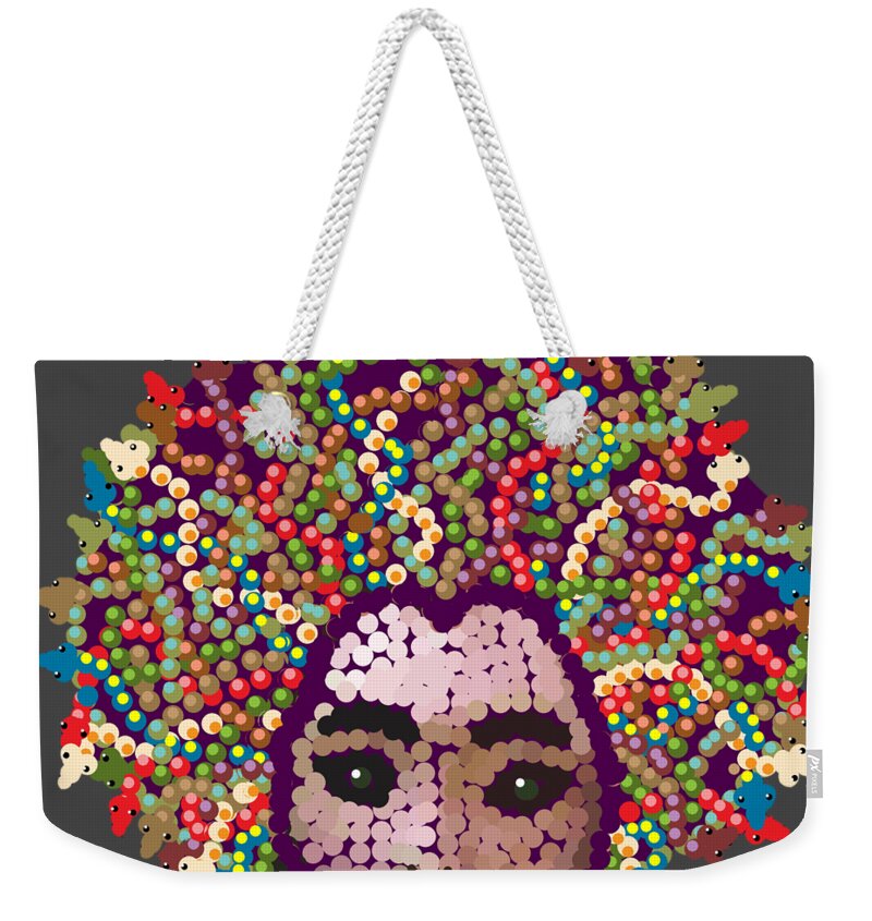 Medusa Weekender Tote Bag featuring the digital art Medusa with Transparent Background by R Allen Swezey
