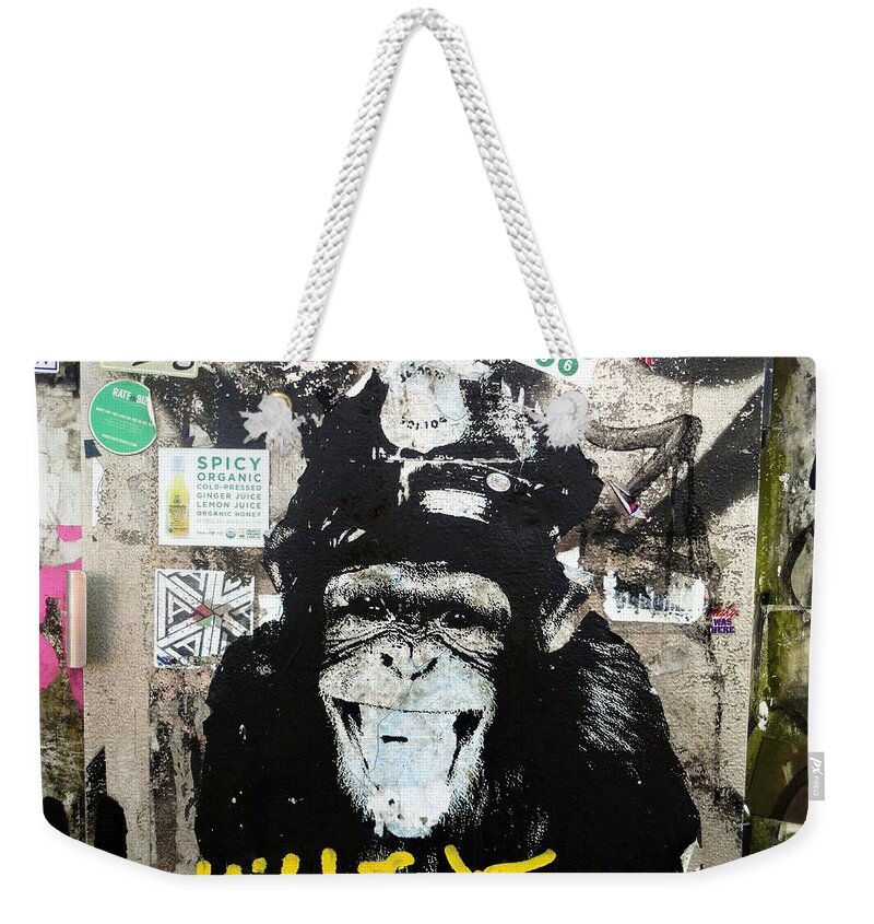Monkey Weekender Tote Bag featuring the photograph Meet Wiley in New York by Funkpix Photo Hunter
