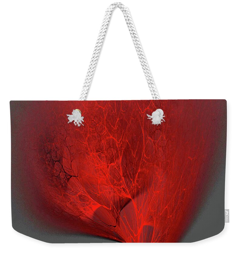 Organic Abstract Weekender Tote Bag featuring the digital art Membrane by Rein Nomm