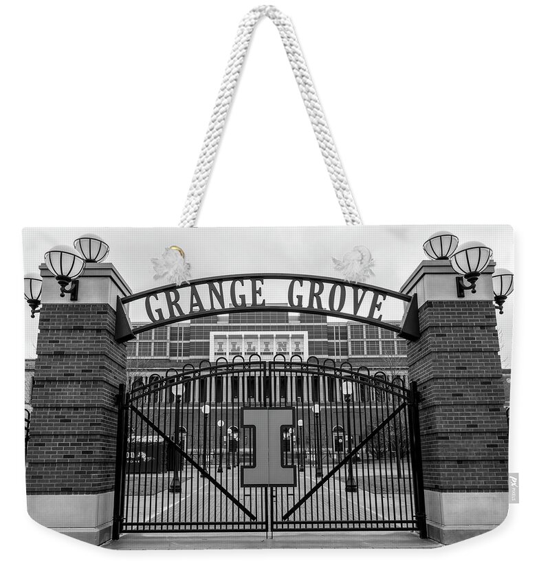 Big Ten Weekender Tote Bag featuring the photograph Memorial Stadium Grange Grove by John McGraw