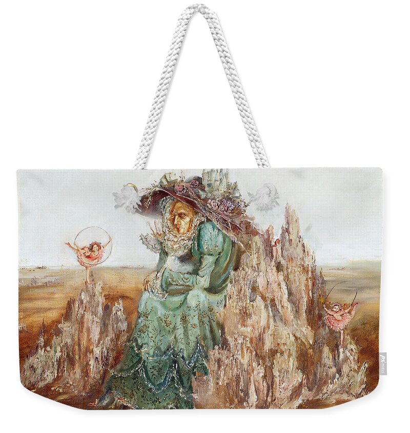 Maya Gusarina Weekender Tote Bag featuring the painting Memories by Maya Gusarina