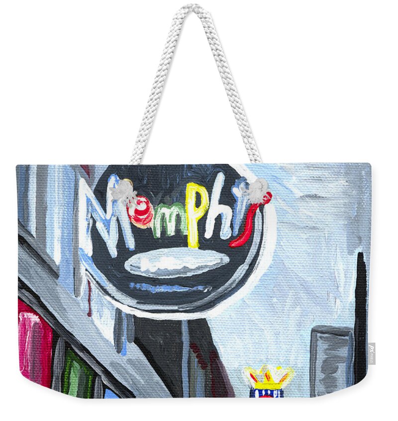 Cityscape Weekender Tote Bag featuring the painting Memphis by Helena M Langley