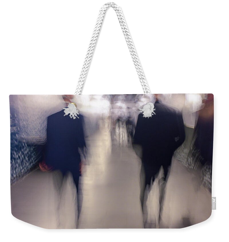 Las Vegas Weekender Tote Bag featuring the photograph Men in Suits by Alex Lapidus