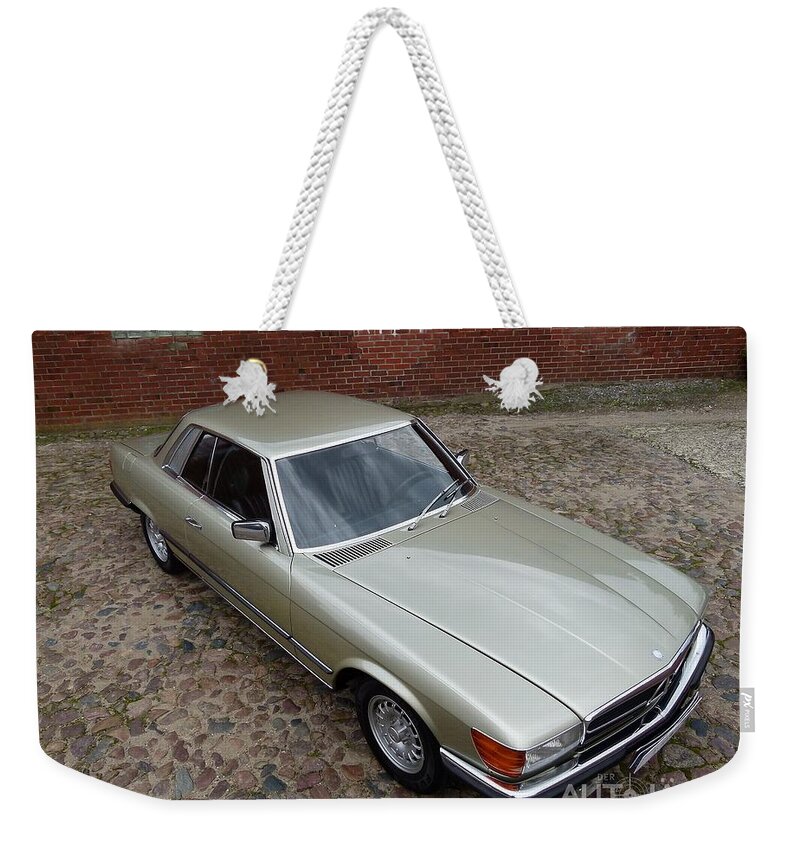 Mercedes-benz 380slc Weekender Tote Bag featuring the photograph Mercedes-Benz 380SLC by Mariel Mcmeeking