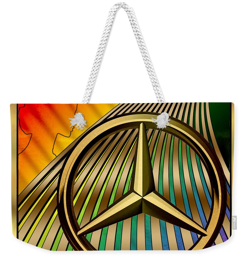 Mercedes Weekender Tote Bag featuring the digital art Mercedes by Chuck Staley