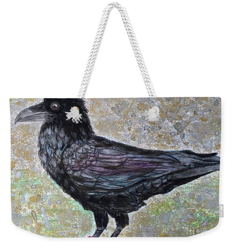 Merlina Weekender Tote Bag featuring the painting Merlina by Denise Railey