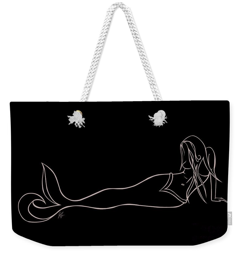  Weekender Tote Bag featuring the digital art Mermaid by JamieLynn Warber