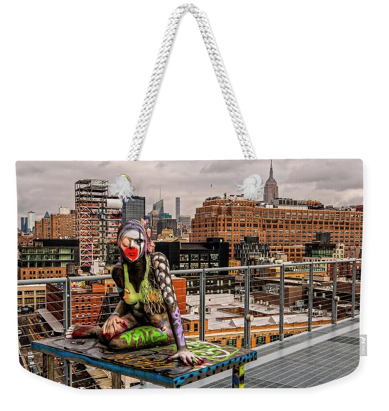 Empire State Building Weekender Tote Bag featuring the photograph Mermaid on the Whitney by Frank Winters