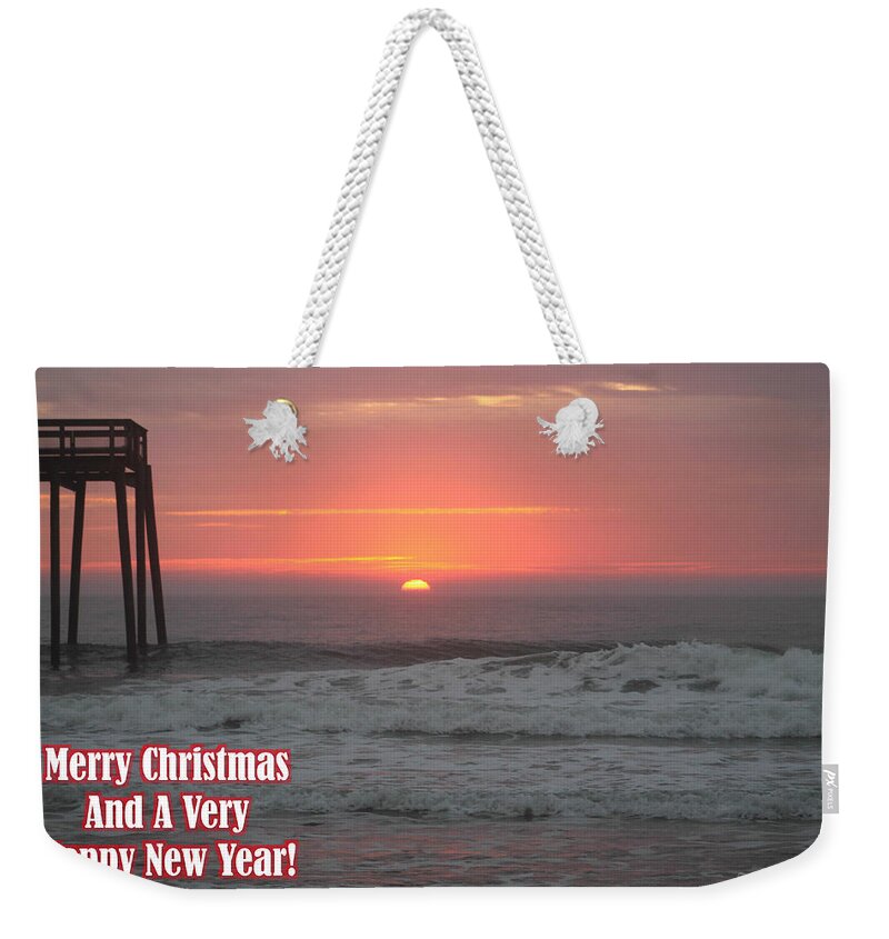 Merry Christmas Weekender Tote Bag featuring the photograph Merry Christmas Sunrise by Robert Banach