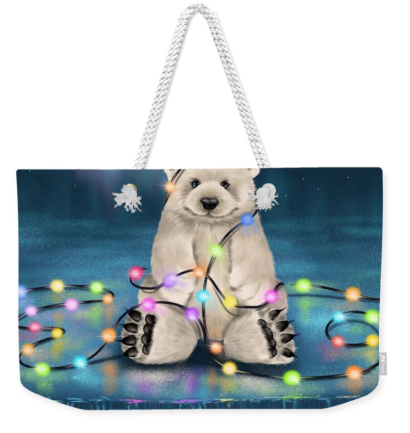 Christmas Weekender Tote Bag featuring the painting Merry Christmas by Veronica Minozzi