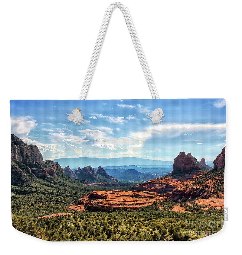 Southwest Weekender Tote Bag featuring the photograph Merry Go Round Arch, Sedona, Arizona by Alissa Beth Photography