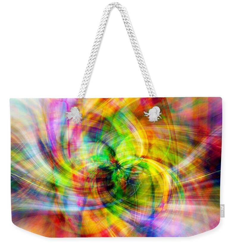 Abstract Weekender Tote Bag featuring the photograph Merry Go Round by Cathy Donohoue