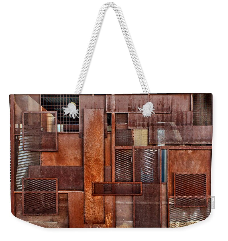 Metal Weekender Tote Bag featuring the photograph Metal - Abstract - Rust by Nikolyn McDonald