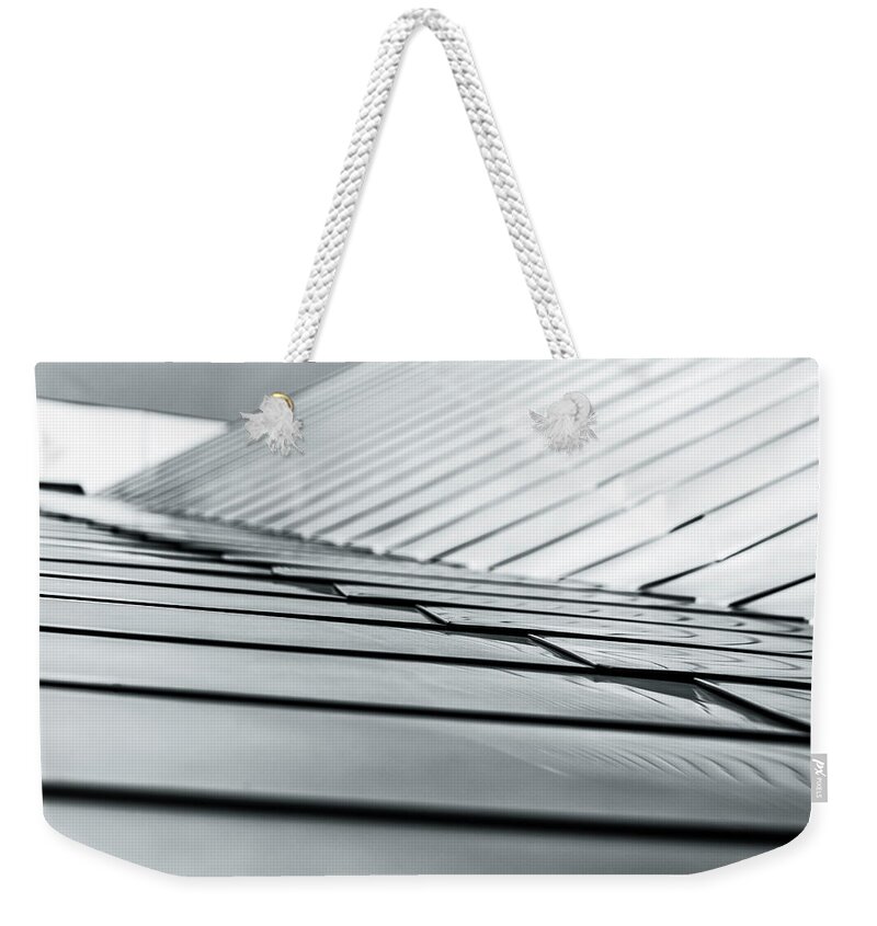 Modern Weekender Tote Bag featuring the photograph Metal Roof by Jason Hughes