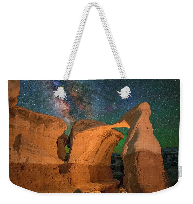 Astronomy Weekender Tote Bag featuring the photograph Metate Arch by Ralf Rohner