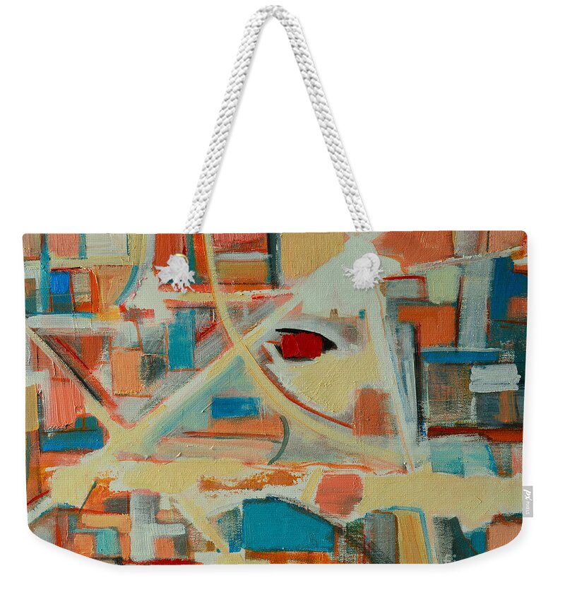 Abstracts Weekender Tote Bag featuring the painting Metropolis by Ana Maria Edulescu