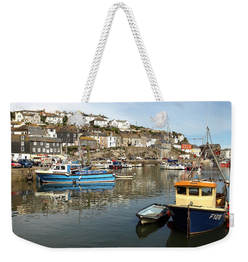 Places Weekender Tote Bag featuring the photograph Mevagissy by Richard Denyer