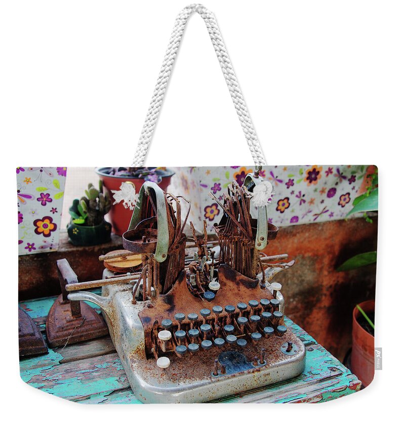 Mexico Weekender Tote Bag featuring the photograph Mexican Typewriter by Bert Peake