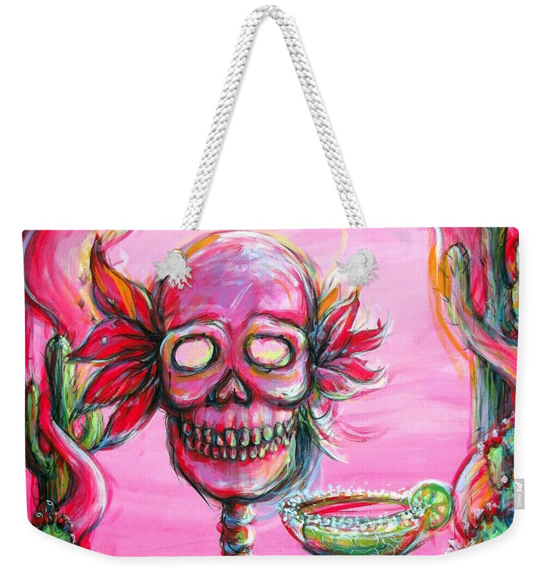 Margarita Weekender Tote Bag featuring the painting Mi Margarita II by Heather Calderon