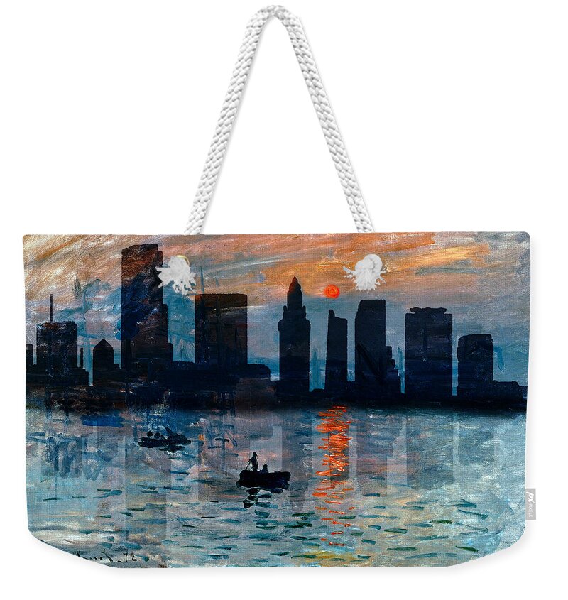 Miami Skyline Weekender Tote Bag featuring the photograph Miami Skyline 7 by Andrew Fare