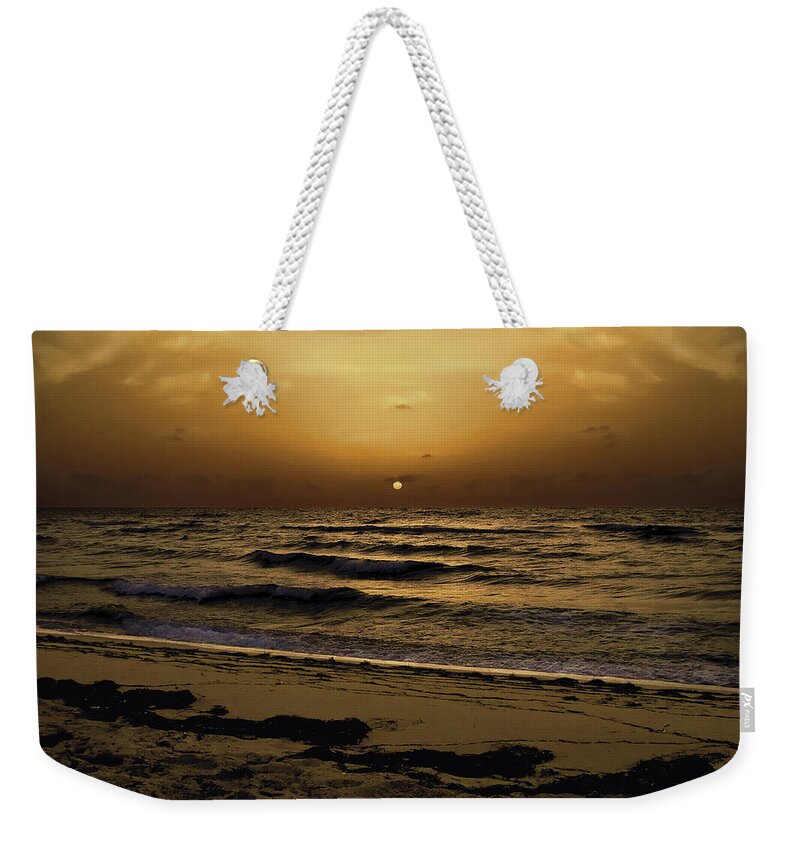 Miami Weekender Tote Bag featuring the photograph Miami Sunrise by Gary Dean Mercer Clark