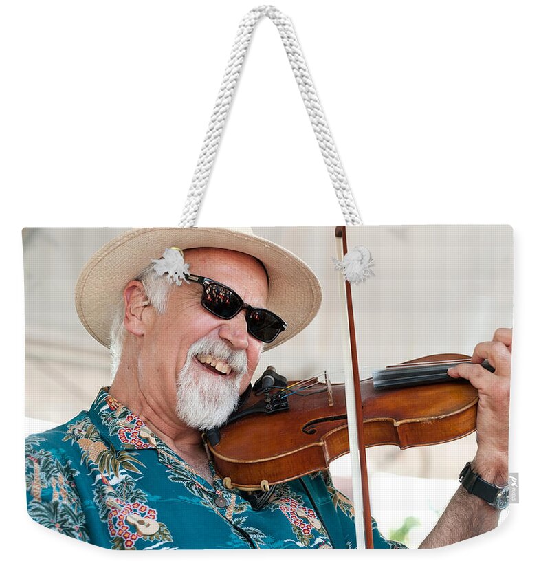 Michael Doucet Weekender Tote Bag featuring the digital art Michael Doucet by Super Lovely