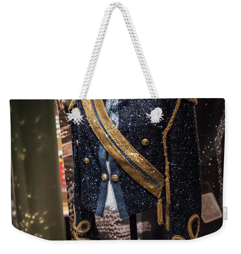 Michael Jackson Weekender Tote Bag featuring the photograph Michael Jackson Jacket by David Bearden