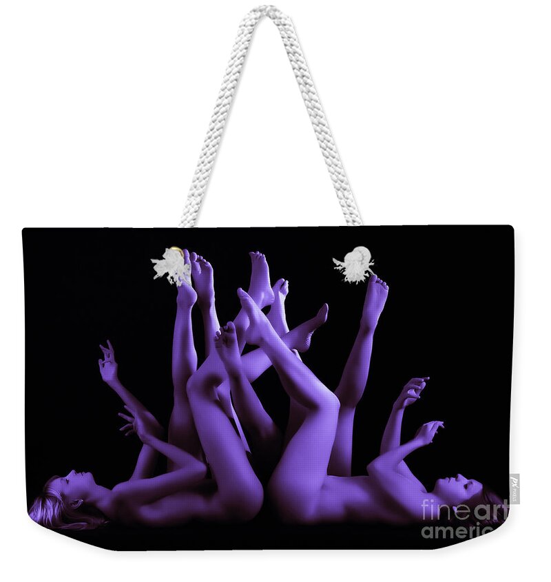 Artistic Weekender Tote Bag featuring the photograph Midnight forest by Robert WK Clark