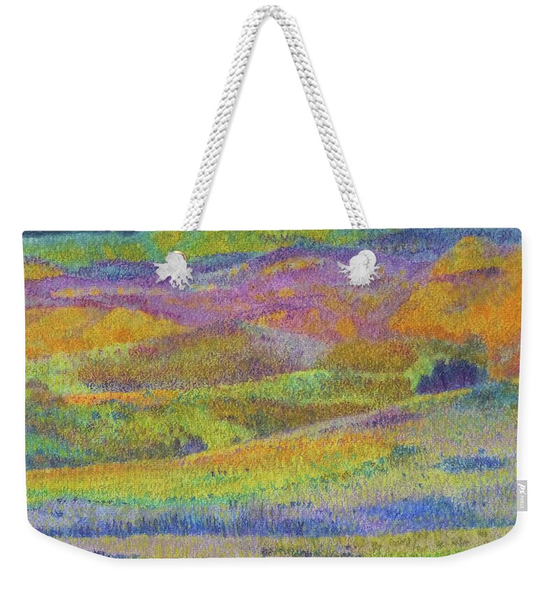 North Dakota Weekender Tote Bag featuring the painting Midnight Magic Dream by Cris Fulton